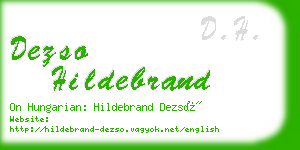 dezso hildebrand business card